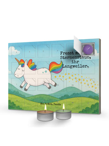 Mr. & Mrs. Panda adventskalender kerzen Einhorn Happy Design mit... in Weiß