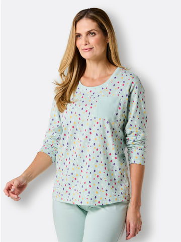 WITT WEIDEN Schlafanzug-Shirt in kalkmint-bedruckt