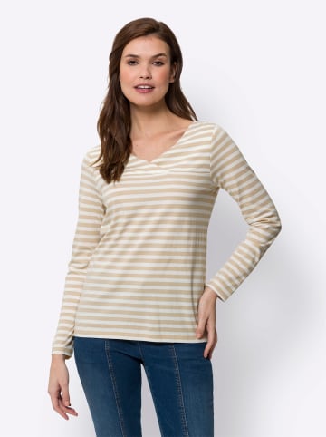 Heine Shirt in sand-ecru-gestreift