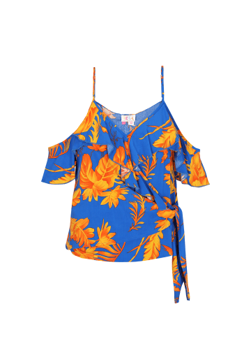 IZIA Women Top in blue yellow