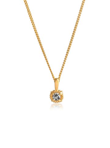 Elli DIAMONDS  Halskette 925 Sterling Silber Diamant in Gold