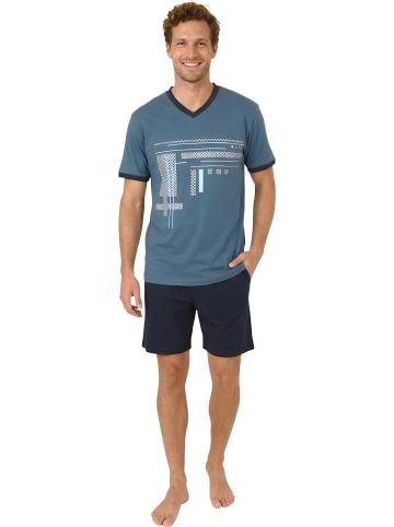 NORMANN Single-Jersey Shorty in jeansblau