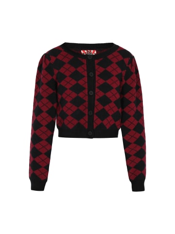 myMo ROCKS Cardigan in black burgundy