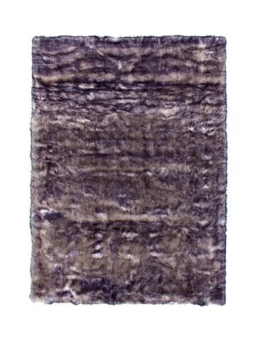 Kayoom Hochflor Teppich Crown 110 in weiß - lila - rechteckig