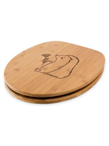 Mr. & Mrs. Panda WC Brille Igel Blumen ohne Spruch in Transparent