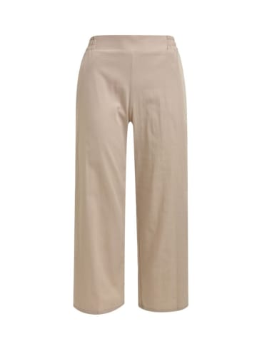 Milano Italy Cropped Pants with Elastic Waist in Cream