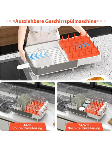 COSTWAY Abtropfgestell in Orange