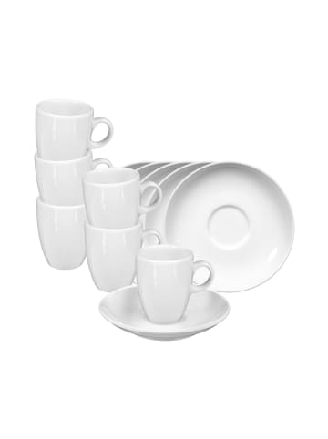Seltmann Weiden 6er Set Espressotassen mit Untertassen VIP. in 90 ml in weiß