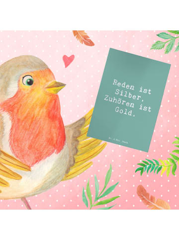 Mr. & Mrs. Panda babykarte Spruch Konflikte friedlich lösen mit ... in Meeresbrise