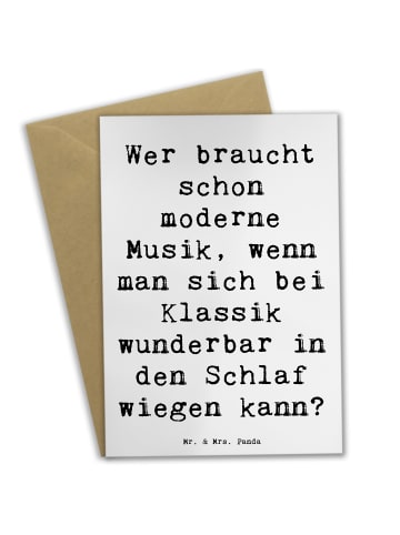 Mr. & Mrs. Panda Glückwunschkarte Spruch Klassik zum Träumen mit... in Weiß