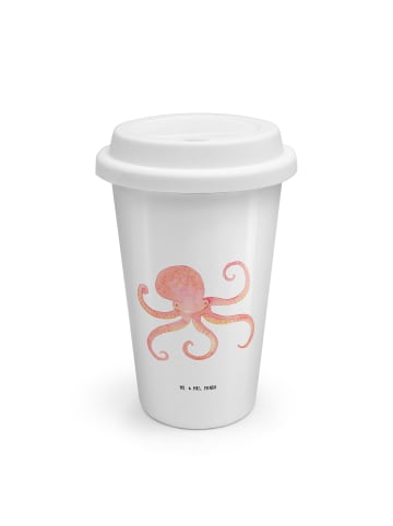 Mr. & Mrs. Panda ToGo Kaffeebecher Tintenfisch ohne Spruch in Weiß