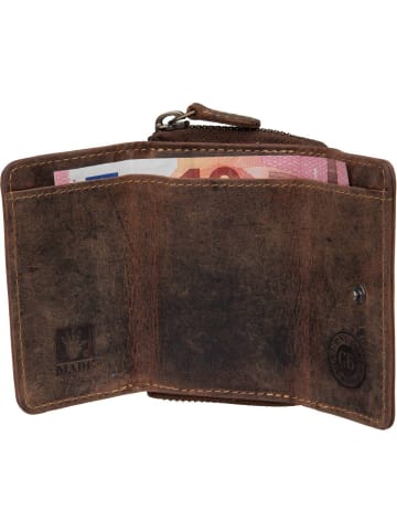 Greenburry Geldbörse Vintage 1668 RV-Wickelbörse in Sattelbraun