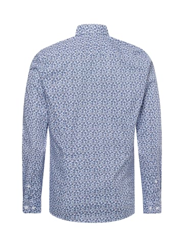 Finshley & Harding Hemd Easy Care in marine weiß