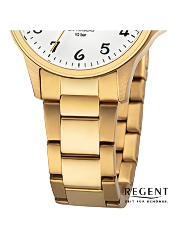 Regent Analog-Armbanduhr Regent Metallarmband gold mittel (ca. 32mm)