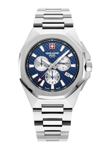 Swiss Alpine Military by Grovana Analoguhr für Herren in silber