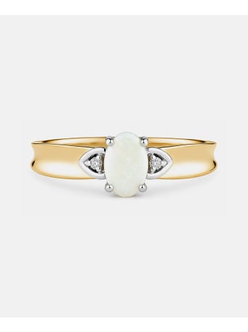 Diamant L'éternel Ring, mit Opal, 375 Gelbgold
