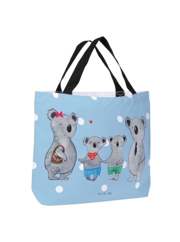 Mr. & Mrs. Panda Einkaufstasche Koala Familie zwei ohne Spruch in Blau Pastell