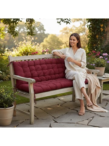 relaxdays Bankauflage in Rot - 160 x 50 cm