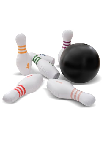 Ocean 5 XXL Bowling-Spiel " Aufblasbares Kegeln-Set " in schwarz/weiß