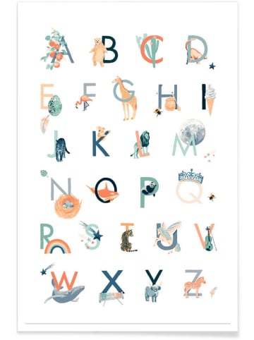 Juniqe Poster "Alphabet" in Bunt