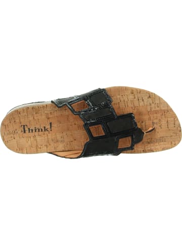 Think! Tieffußbett Pantolette JULIA DAMEN in Schwarz/Kombi