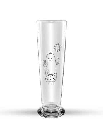 Mr. & Mrs. Panda Bierglas Kaktus Sonne ohne Spruch in Transparent