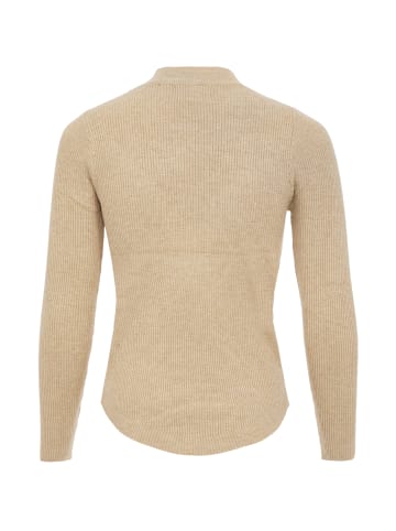 caneva Damen Strickpullover in Dunkelbeige
