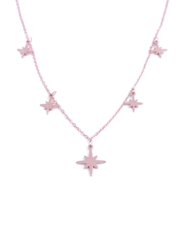 ANELY Halskette aus Edelstahl Polar Nord Sterne Anhänger in Roségold