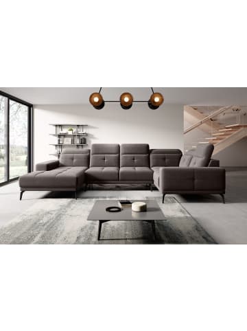 MF Design Nevido Recamiere Rechts in Braun -  (L) 201 x (B) 350 x (H) 77 cm