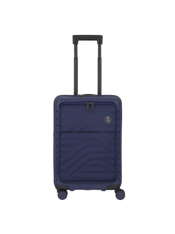BRIC`s Ulisse 4 Rollen Kabinentrolley 55 cm mit Dehnfalte ocean blue