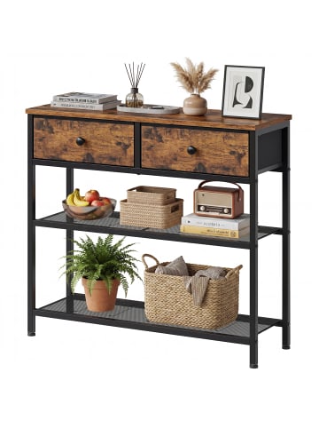 SONGMICS Konsolentisch Bellah in Vintage-Braun - (B)30 x (H)78.7 x (T)76.7 cm