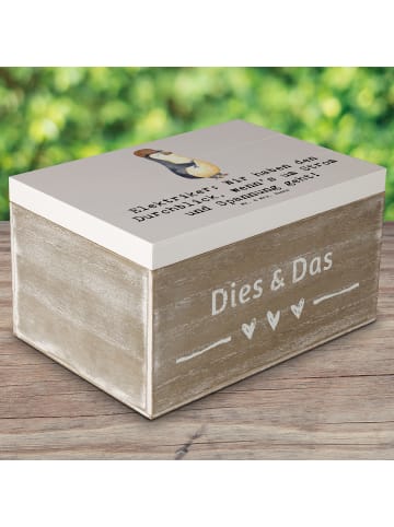 Mr. & Mrs. Panda Geschenkdose Elektriker Durchblick mit Spruch in Grau Pastell