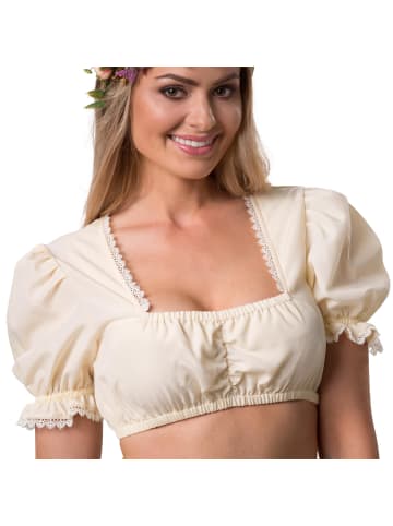 tectake Einfarbige Dirndlbluse mit hohem Tragekomfort, beige
