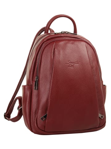 Samantha Look Rucksack echt Leder in rot