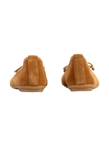 Divine Factory Leder-Ballerinas „Alénoa“ Braun