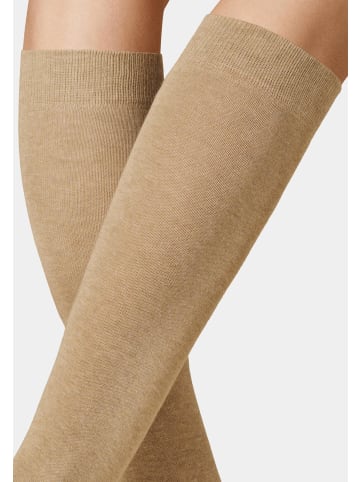 Kunert Kniestrümpfe Liz wärmend in Beige-mel.