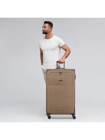 Redolz Essentials 12 4-Rollen Trolley XL 90 cm sehr groß Sondergröße in coffee