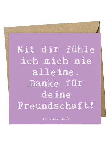 Mr. & Mrs. Panda Einladungskarte Spruch Beste Freundin mit Spruch in Lavendeltraum