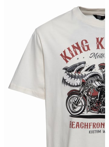 King Kerosin King Kerosin T-Shirt Beachfront riders in offwhite