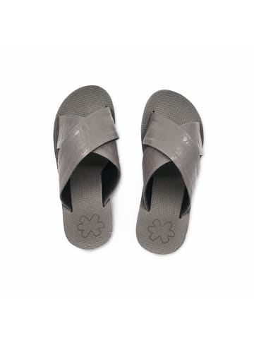 Flip Flop Sandale "wedge*cross croco" in steel