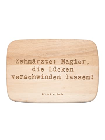Mr. & Mrs. Panda Küchenbrett Spruch Zahnarzt Magier mit Spruch in Transparent