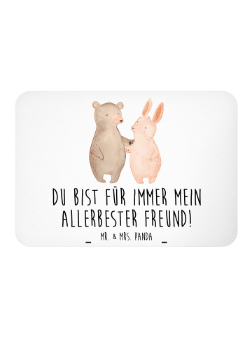 Mr. & Mrs. Panda Magnet Bär und Hase Umarmen mit Spruch in Weiß