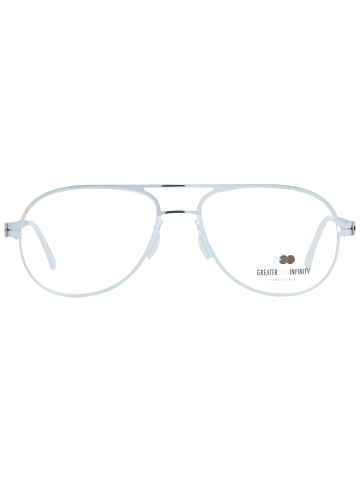 Greater Than Infinity Männer Optische Fassungen Vollrandige Brille Silber