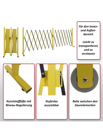 MCW Alu Absperrgitter B34, Gelb-schwarz