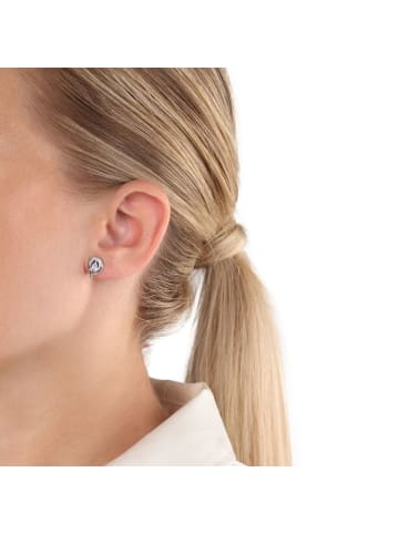 Amor Ohrstecker Silber 925, rhodiniert in Blau