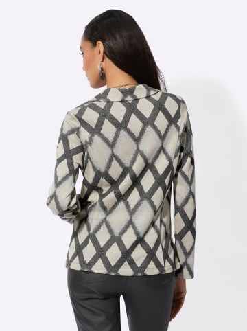 creation L Modal-Mix-Blazer in sand-anthrazit-gemustert