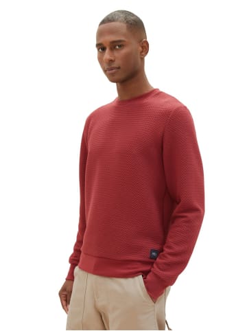 Tom Tailor Sweatshirt QUILTED SWEAT in Rot