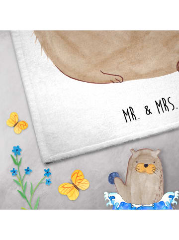 Mr. & Mrs. Panda Handtuch Murmeltier ohne Spruch in Weiß