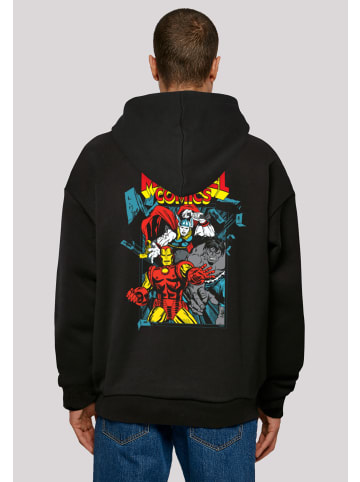 F4NT4STIC Ultra Heavy Hoodie Marvel Comics Iron Man Hulk Captain America in schwarz