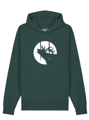 wat? Apparel Sweatshirt Röhrender Hirsch in Glazed Green